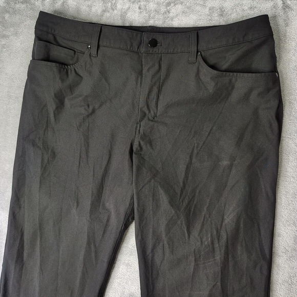 Lemon Other - Lululemon ABC Warpstreme Pants Men's 36x32 Black Slim Fit 5 Pocket Church Preppy